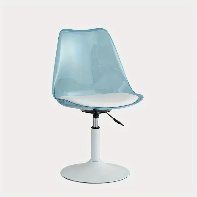 -ww Transparent Swivel , Office Backrest , Adjustable Height Single for Office, Dormitory, Living Room & Study Room