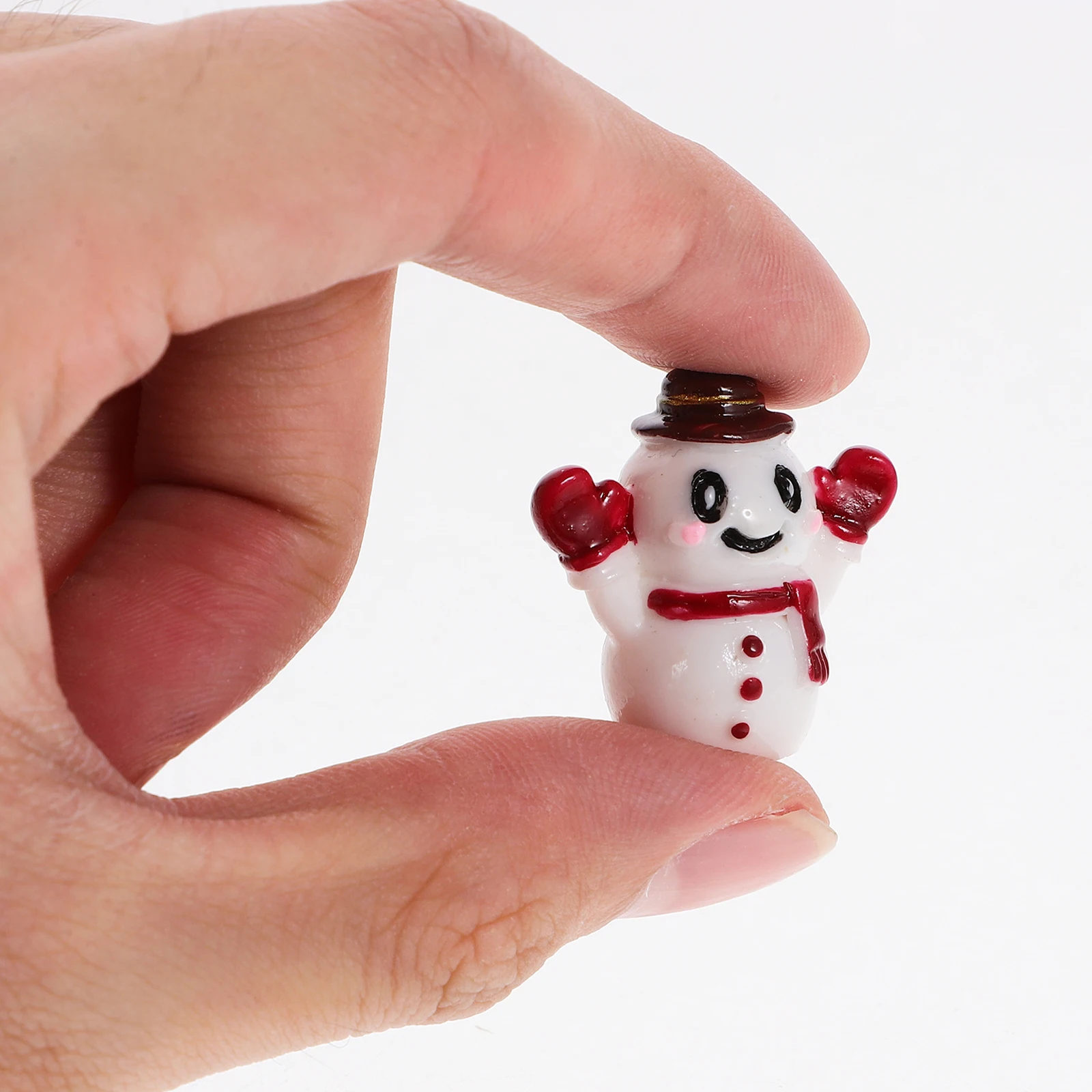 

12Pcs Miniature Resin Snowman Christmas Village Accessories Tiny Snowman Cake Toppers Advent Calendar Fillers Winter Holiday