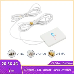 698-2700MHz Indoor Panel Antenna 8dbi 4G LTE External Antenna SMA/TS9/CRC9 Connetcor For 3G 4G LTE WIFi Router Modem 2M3M Cable