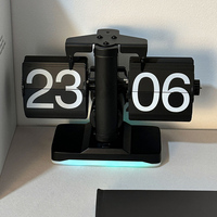 Automatic Flip Desk Clock Retro Digital Flip Down Clock Internal Gear Operated Clock for Home Room Office Decor