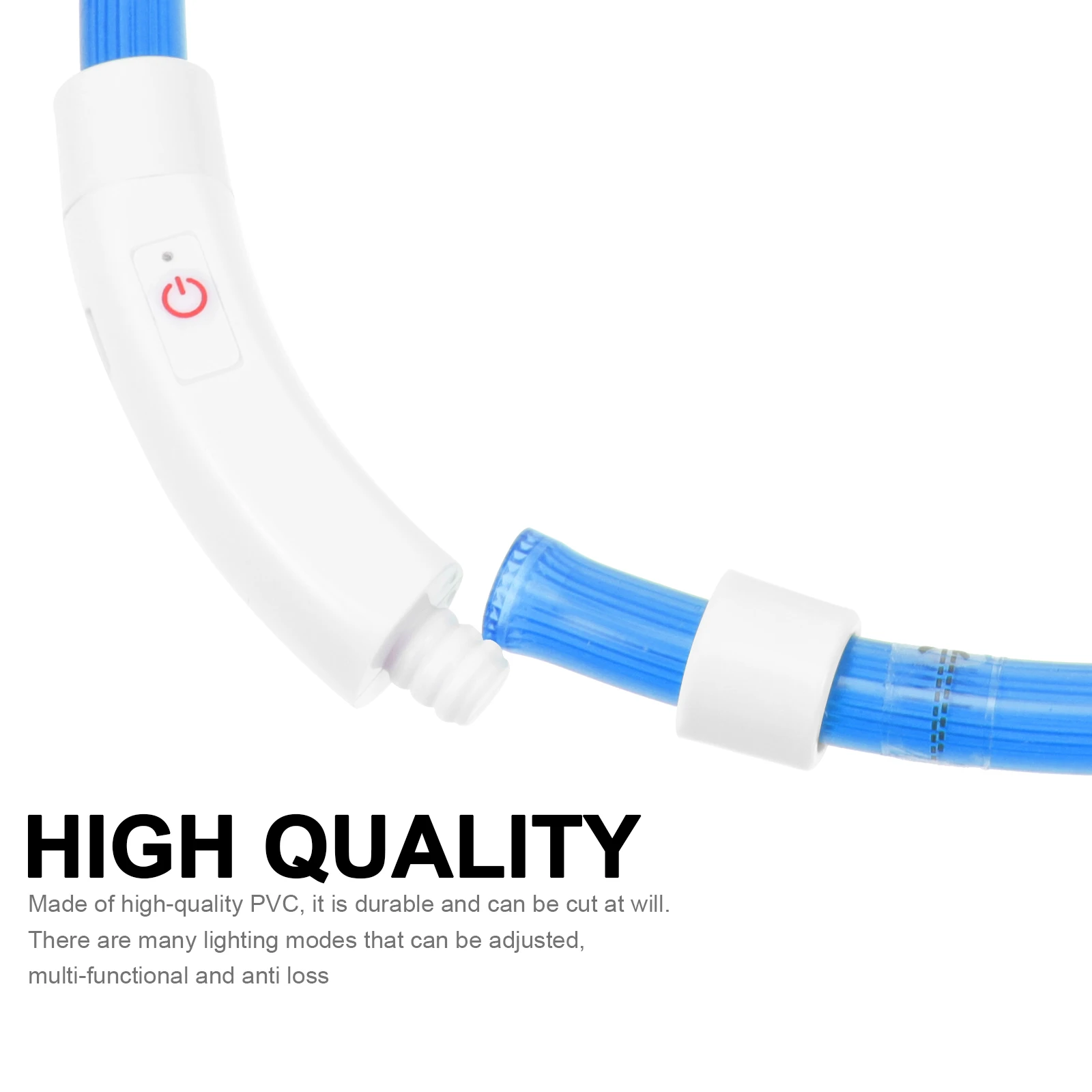 

Luminous Necklace Adjustable Pet Collar Supplies Glowing Sling for Night Dog Walking LED Pvc