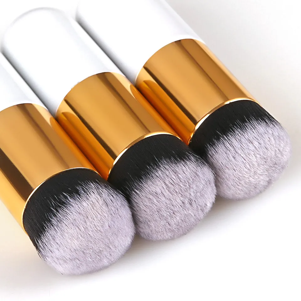 1 Pieza Brocha de Base Chubby Plana para Crema, Brochas de Maquillaje Profesionales para Cosmética 5