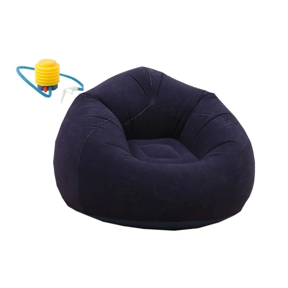 Soft Inflatable Chair Foldable Lightweight Single Inflatable Sofa Multi-Purpose Comfortable Garden Chair Outdoor Camping