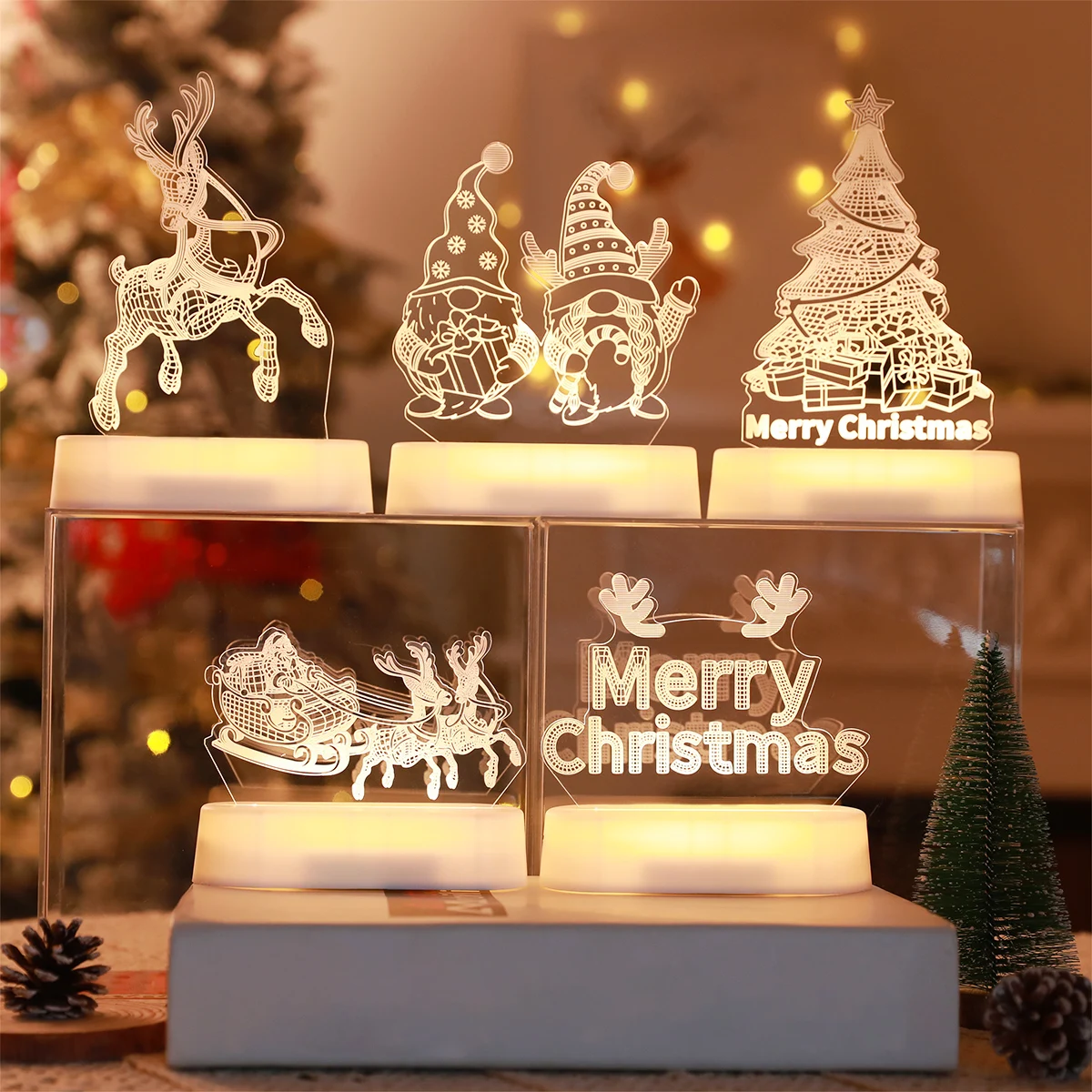 Christmas Elk Tree Ornament Merry Christmas Decorations For Home 2023 Xmas Navidad Noel Gifts Cristmas Decor Happy New Year