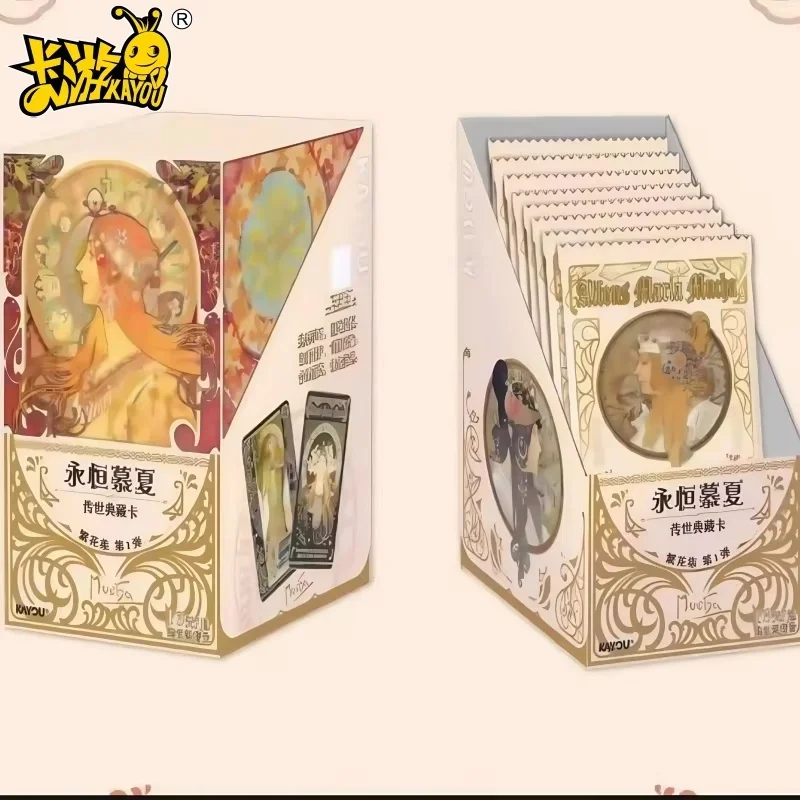 Kayou – carte Mucha éternelle authentique, carte de Collection du patrimoine, Collection de fleurs, la première balle, jouets périphériques, cartes cadeaux