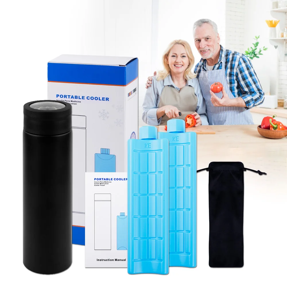 

Портативный охлаждающий стакан для инсулина, мини-термос-холодильник для улицы, вакуумный контейнер для лекарств и напитков, холодильник для медикаментов, стакан для холодного хранения