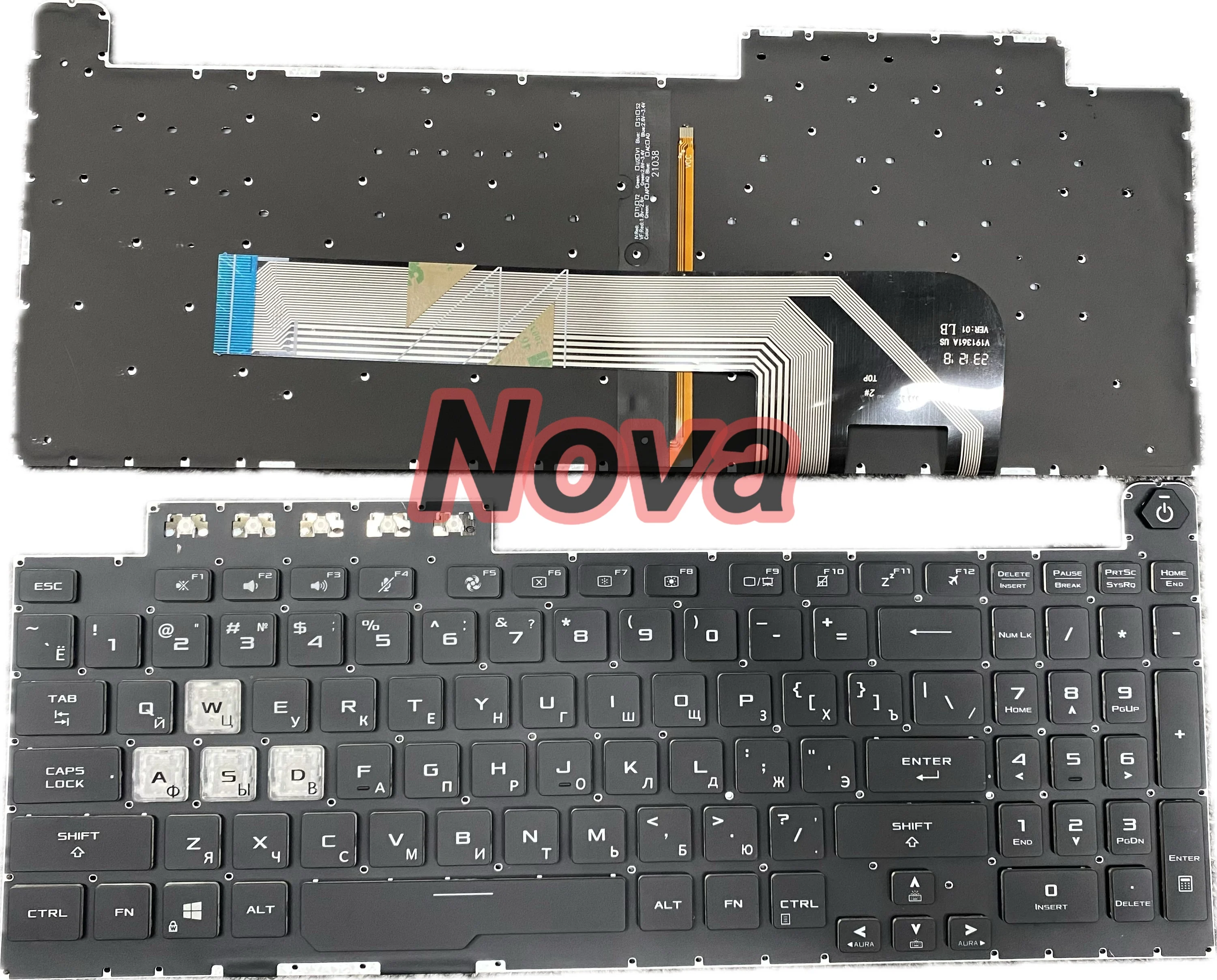 100% New  Russian  RGB Keyboard For ASUS TUF Gaming F15 FX506 FA506 FA506Q FX506H FX506LI FX506LH F17 FX706 FA706