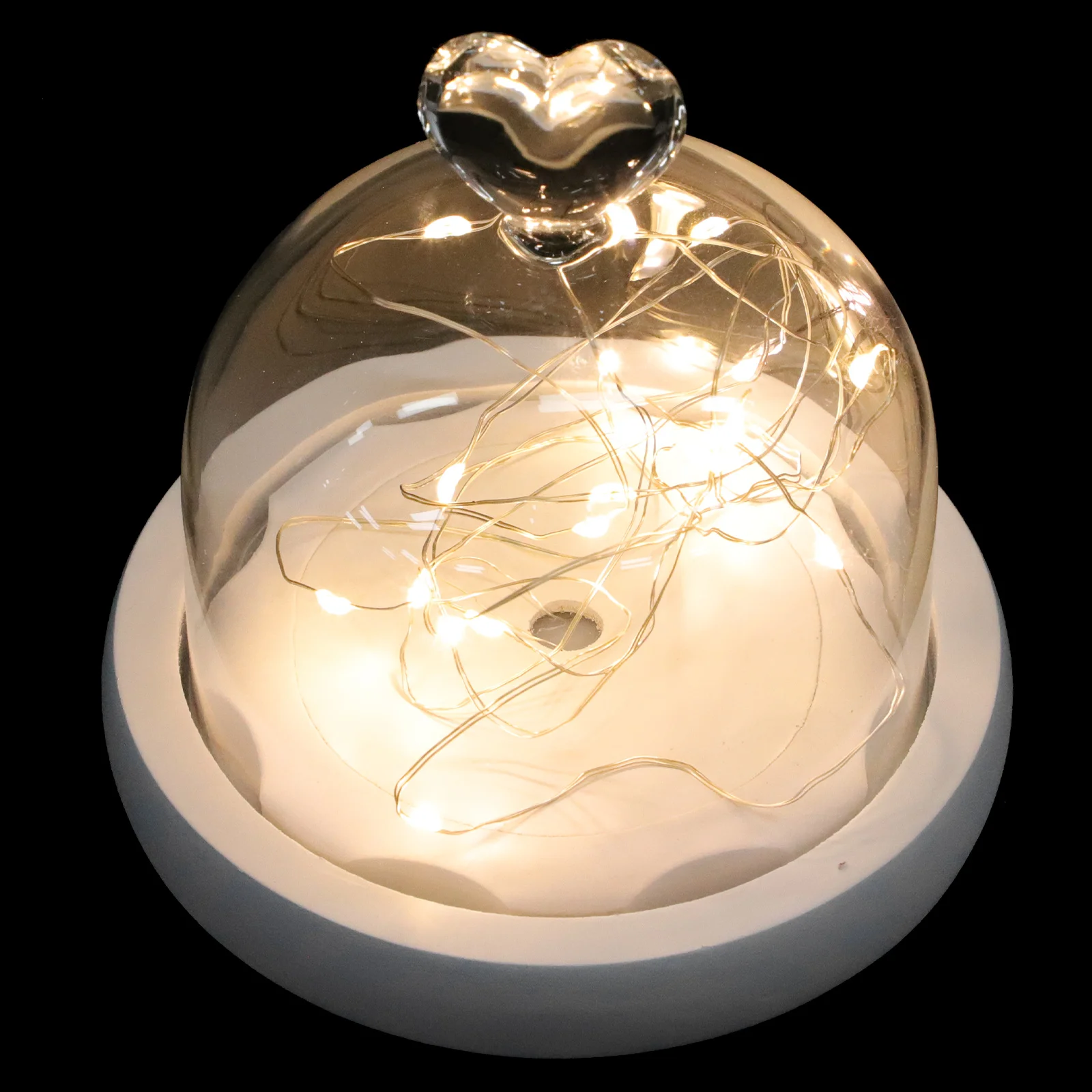 

Eternal Preserved Flower Cover Dried Flower Landscape Display Micro Landscape Dome Decorative Glass Bell Jar Stable Base Desktop