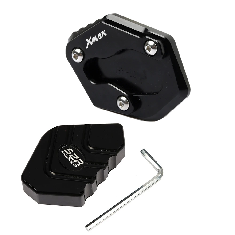 2Pc for YAMAHA XMax125 XMAX 250 Xmax300 Foot Side Stand Support Extension Enlarger Kick Pad Plate Kickstand