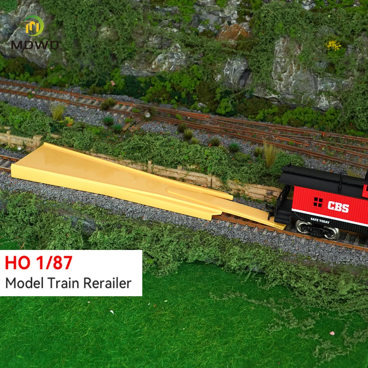 2 piezas Herramienta de alineación de vías de tren a escala HO, plantilla de posicionamiento de precisión para el colocación exacto de trenes sobre rieles