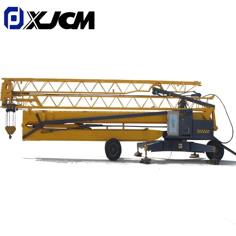 Wireless Remote Control 2Ton Mini Folding Tower Crane for Building Hoist