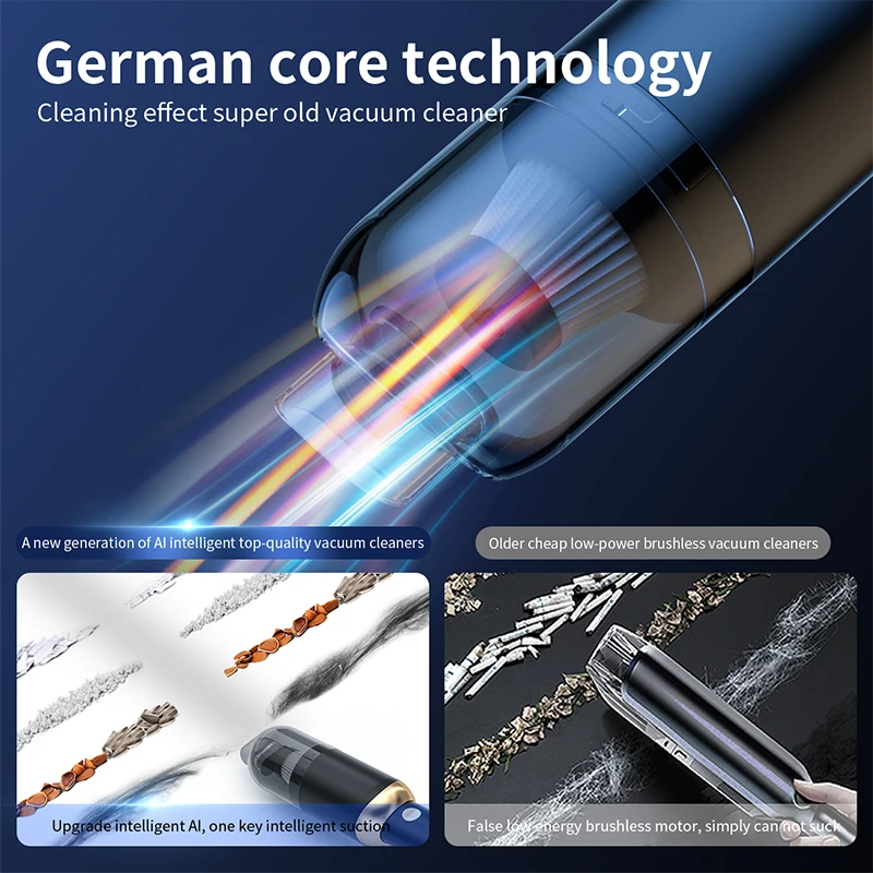P9 자동차 진공 청소기, 강력한 흡입, 강력한 소형 청소기, 무선 휴대용 가전 제품