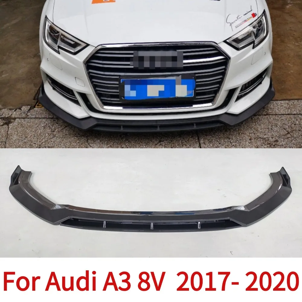 

For Audi A3 8V Standard Edition 2017 2018 2019 2020 Car Front Bumper Splitter Lip Diffuser Body Kit Spoiler Guard