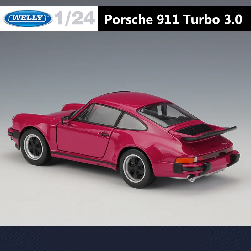 WELLY 1:24 1974 Porsche 911 Turbo 3.0 Alloy Sports Car Model Diecast Metal Toy Vehicle Car Model Simulation Collection Kids Gift