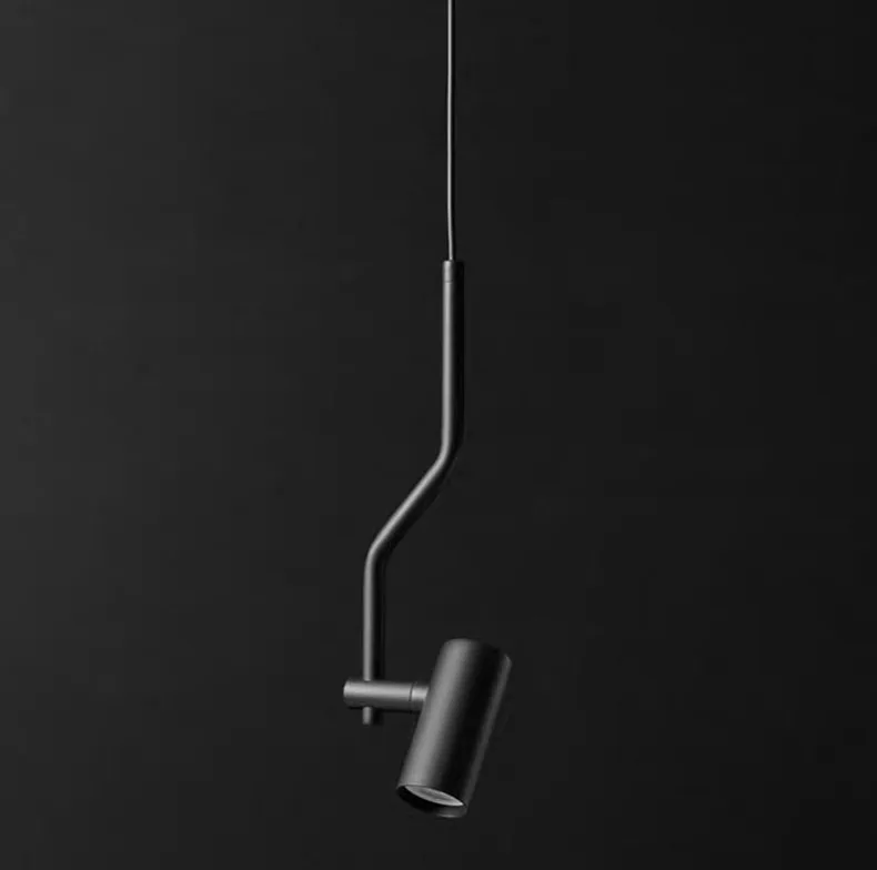 Art LED Pendant Light White Black Metal