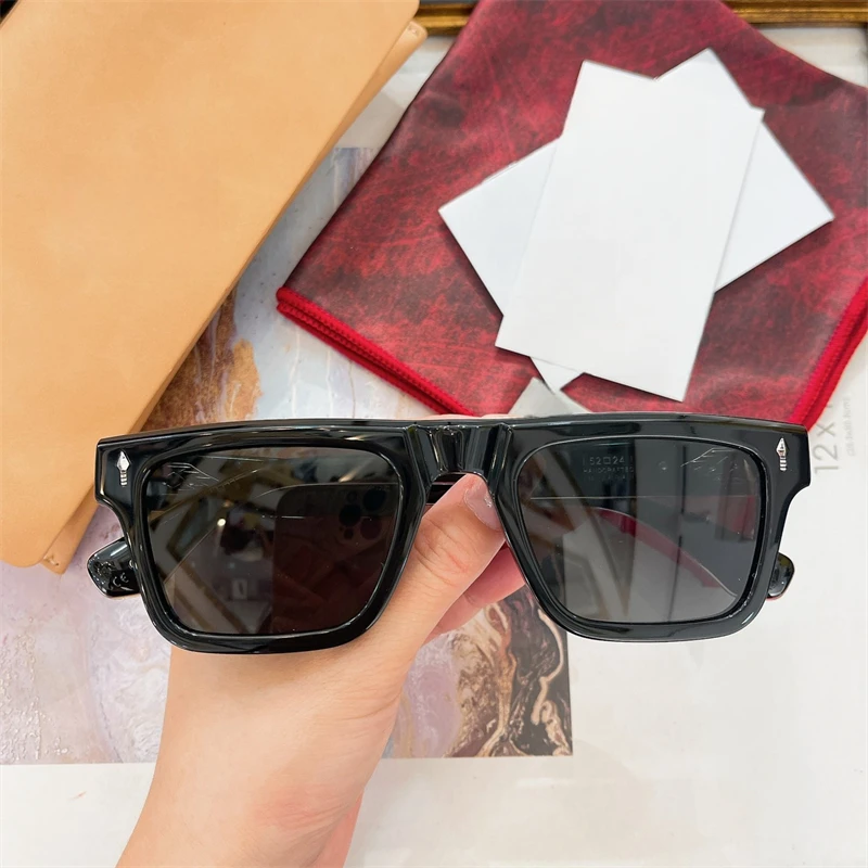 Outdoor Sunglasses LARAMIE Jacque Rectangle Acetate Sunglasses For Male Female Glasses For Sun  Shades Eyewear