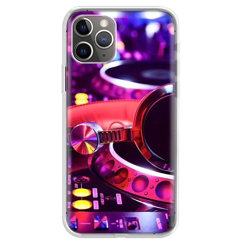DDJ DJ Music Phone Case For iPhone 17 Air 11 13 Mini 14 15 Plus 16 12 Pro Max 16E SE 7 8 Pattern Soft TPU Back Cover  17 Air 11