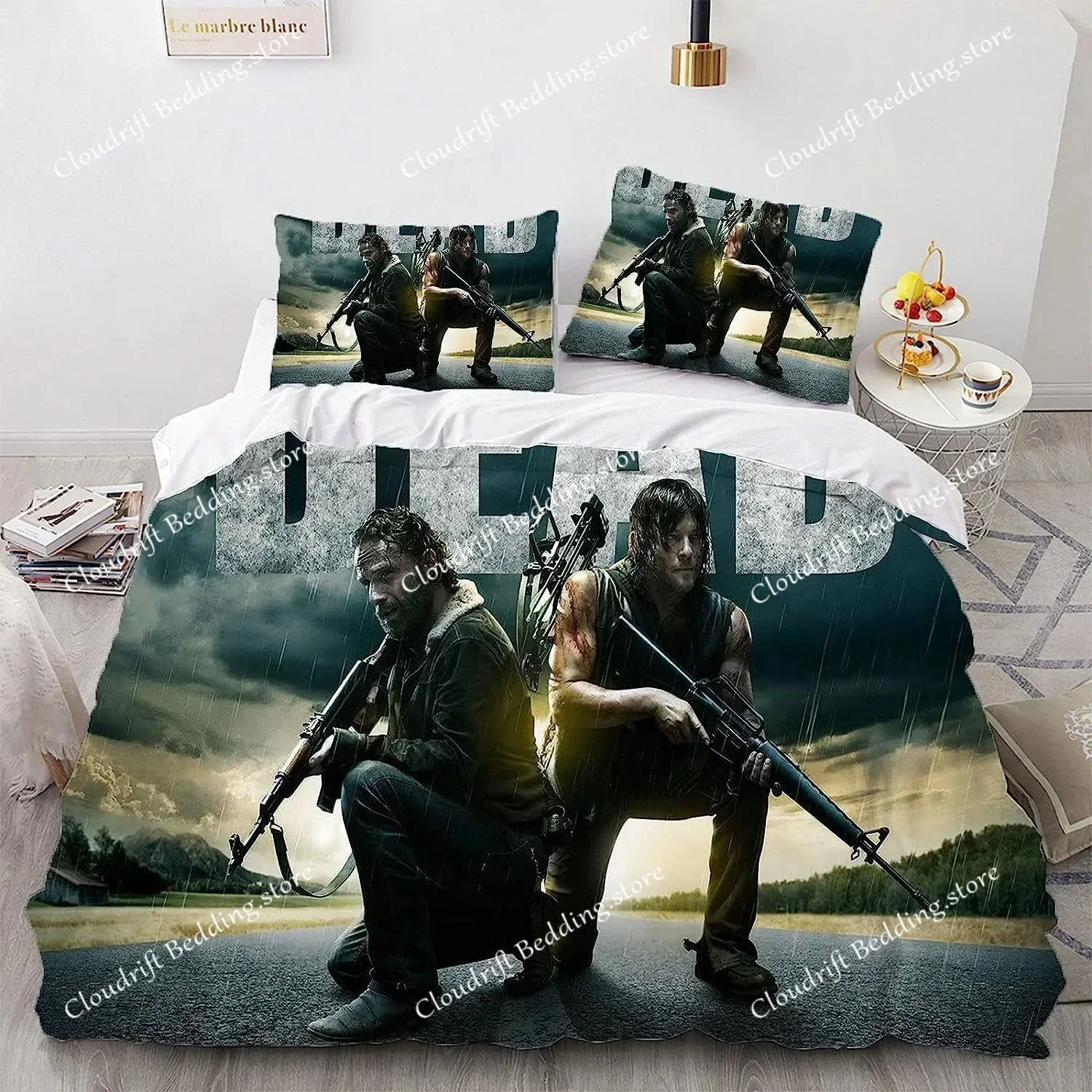 The Walking Dead Duvet Cover Anime Cartoon Bedding Set Adult Boys Girls Bedroom Decoration Kids Gift Single Double King Size026