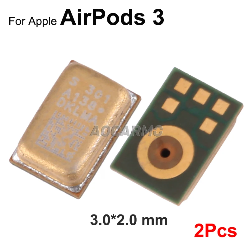 Aocarmo 2Pcs Microphone Speaker For Apple AirPods 1 / 2 / 3 / Pro Airpods Max Replacement Parts