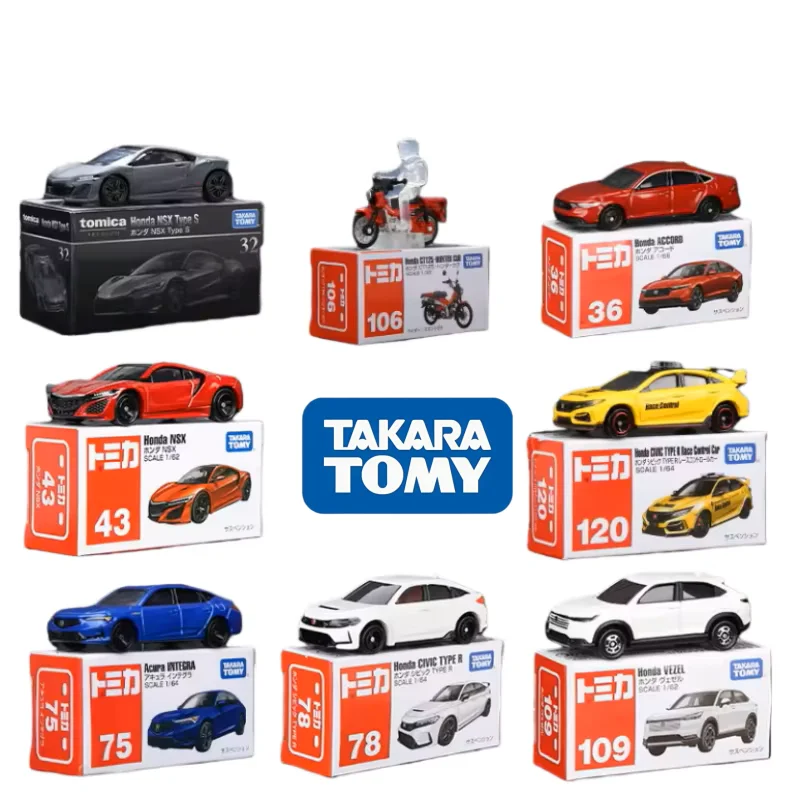 

Модели автомобилей TAKARA TOMY Honda из литого металла: NSX, Civic, Accord, мотоцикл Monkey — имитационные игрушечные транспортные средства для мальчиков