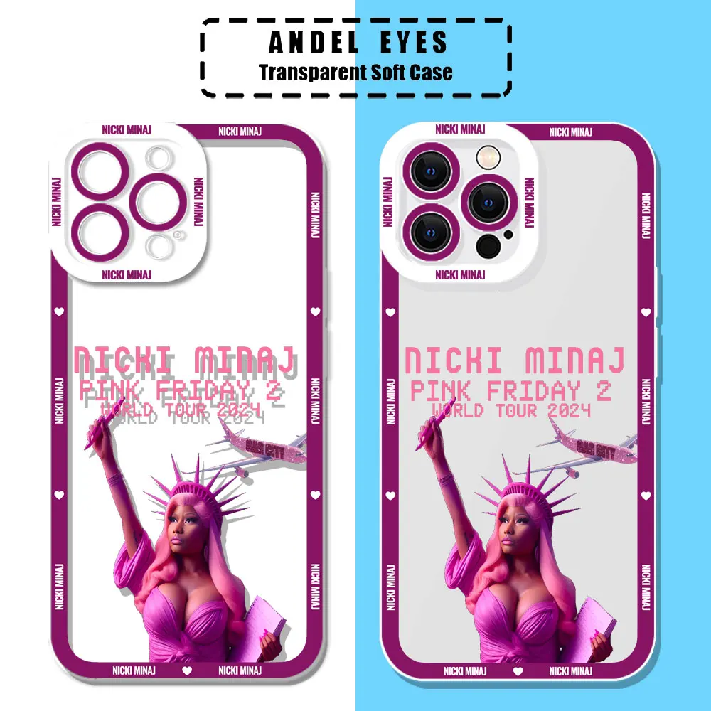 Pink Friday Nicki Minaj Rapper Phone Case For Redmi Note 13 12 11 ProPlus 12S 11T 11S 10 10S 9 9S 8T 8 Pro Max Transparent Cover