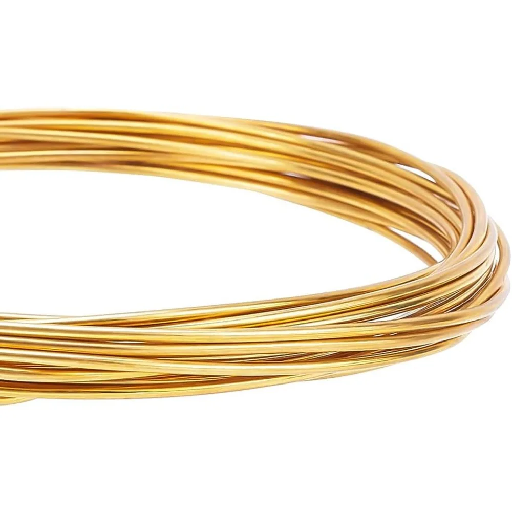 Brass Craft Wire, Round, Raw(Unplated), 14 Gauge, 1.6mm, 5m/roll