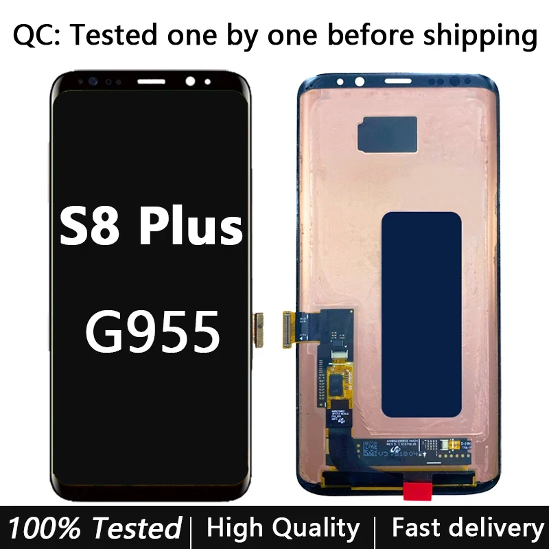 Super A+ OLED LCD Replacement For SAMSUNG Galaxy S8 SM-G950, SM-G950F NEW S8 Plus S8+ Touch Screen SM-G955, SM-G955F, Display