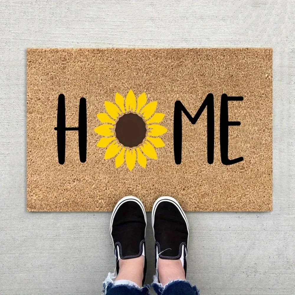 40x60cm Decorative Summer Non Slip Welcome Doormat Low Profile Mat for Front Door Entryway Bathroom