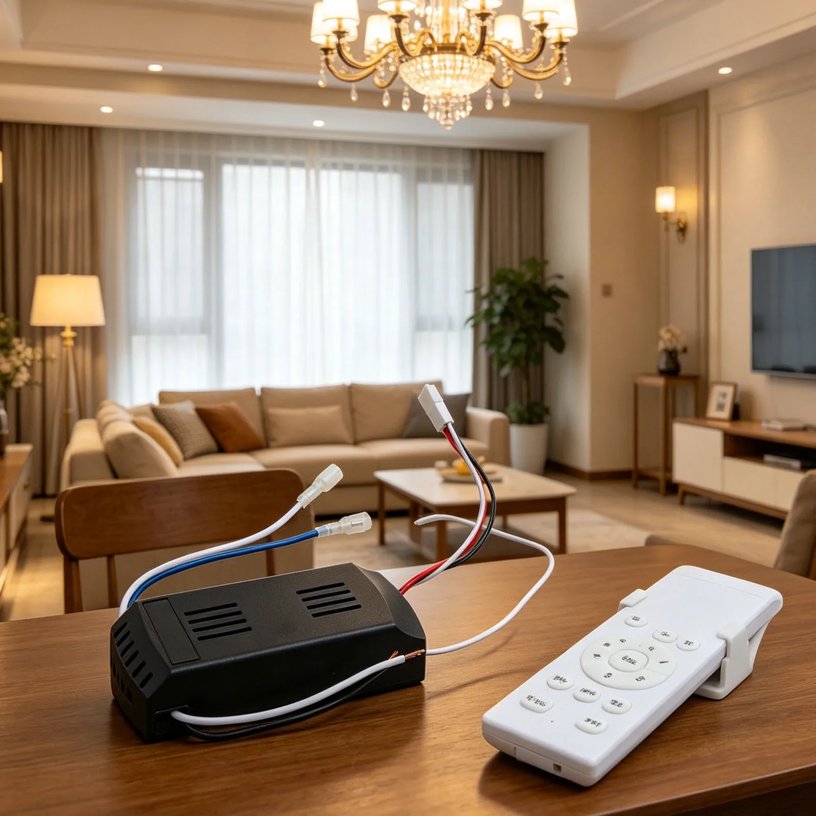 35W DC 24V Wireless Remote Control Receiver Kit For 6 Ceiling Fan Light With 90-265V Wide Voltage Compatibility Switch