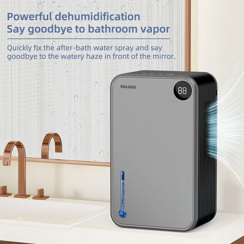 New Small Air Dehumidifier 90W Defrost Silent Home Absorber Bedroom Deshumidificador Strong Power Humidity Display Smart Timer