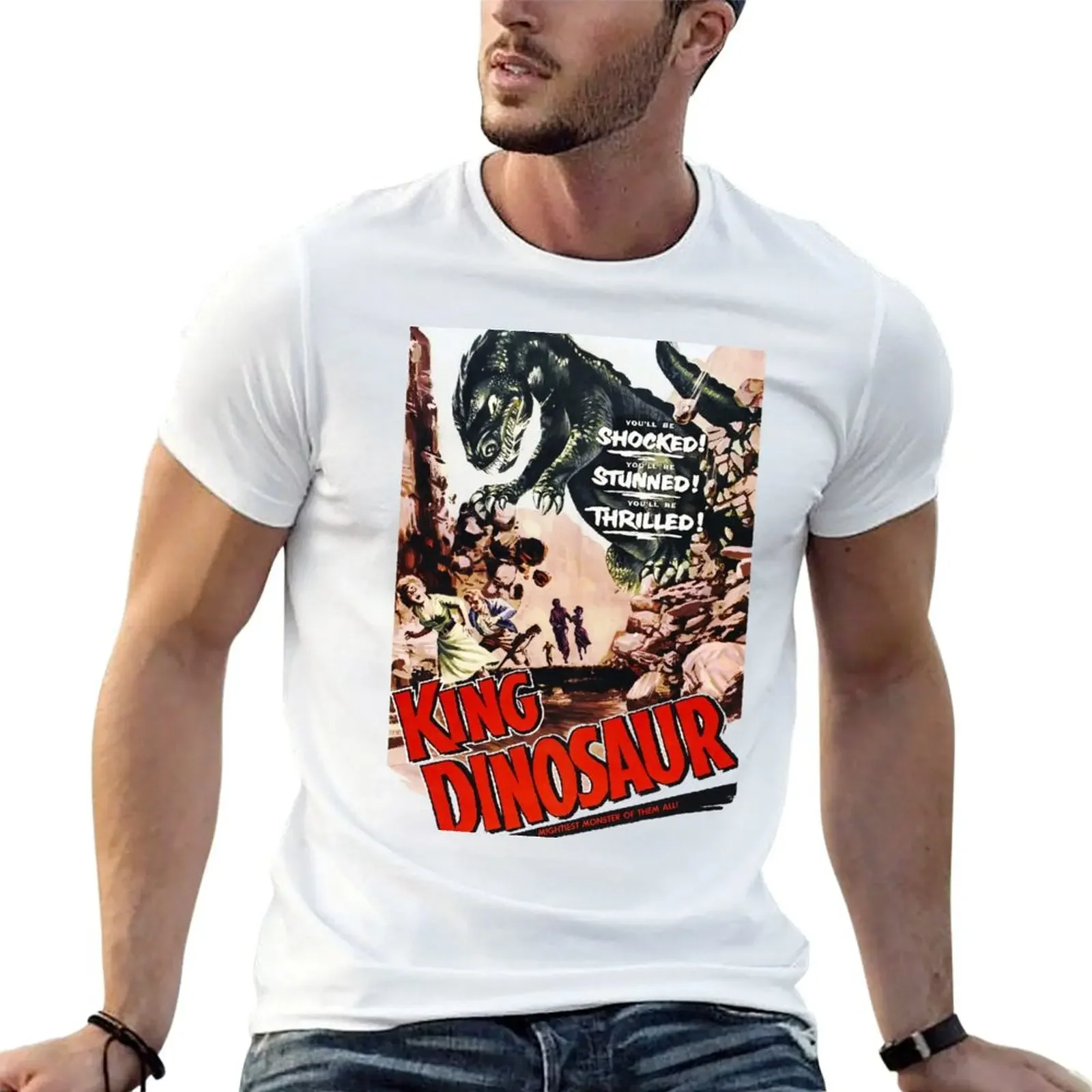 King Dinosaur T-Shirt vintage graphic tee boys animal print mens clothes