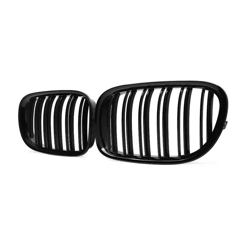 Pulleco A Pair Car Front Kidney Grille Grills Glossy Black For BMW F01 F02 F03 F04 740i 750i 7 Series 2009-2015 Auto Accessories