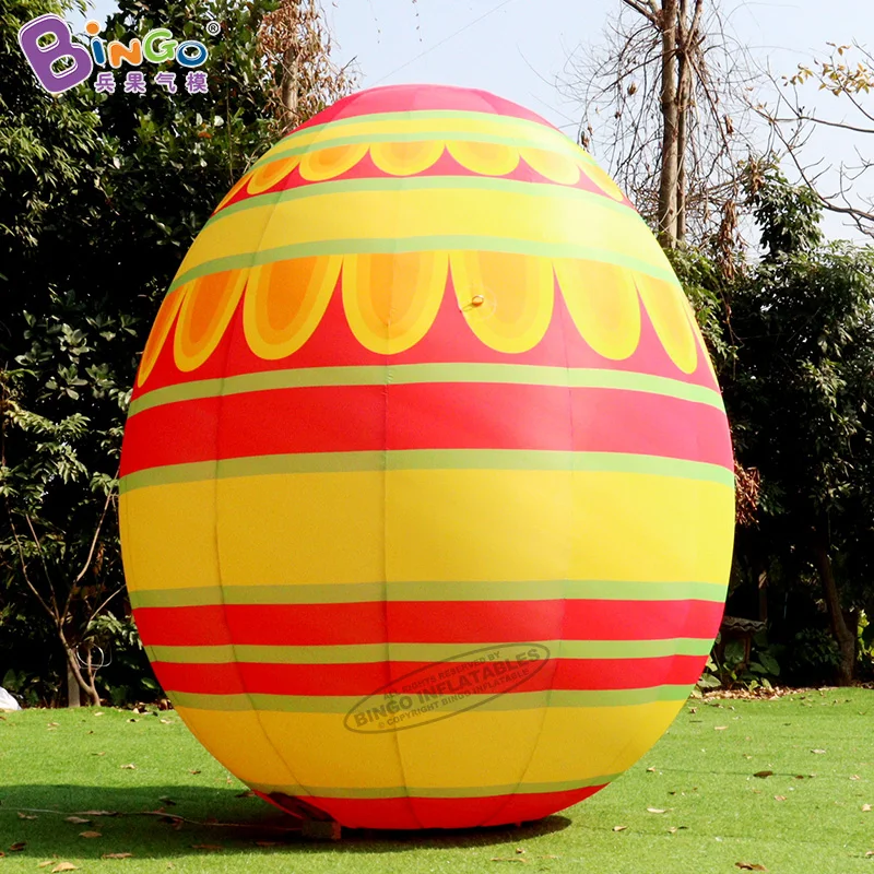 Custom Made 2x2.5 Meters Inflatable Easter Egg For Decoration / 8.2 Feet High Colorful Egg Balloon Toy - BG-M0223