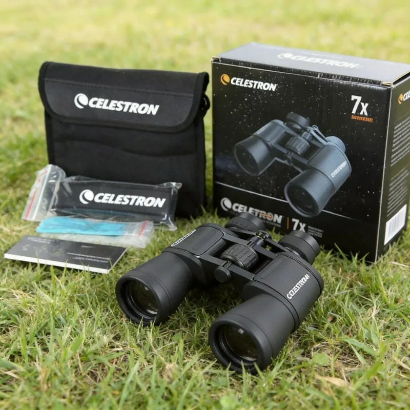 Celestron 7x50 Binoculars High Definition Low Light Night Vision for Outdoor Travel Portability Sightseeing