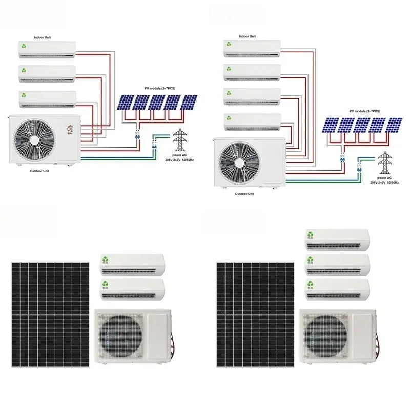 Solar Air Conditioner 27000BTU to 48000BTU Ductless Multi Zone Split Air Conditioners Heat Pump Split Air Conditioner for