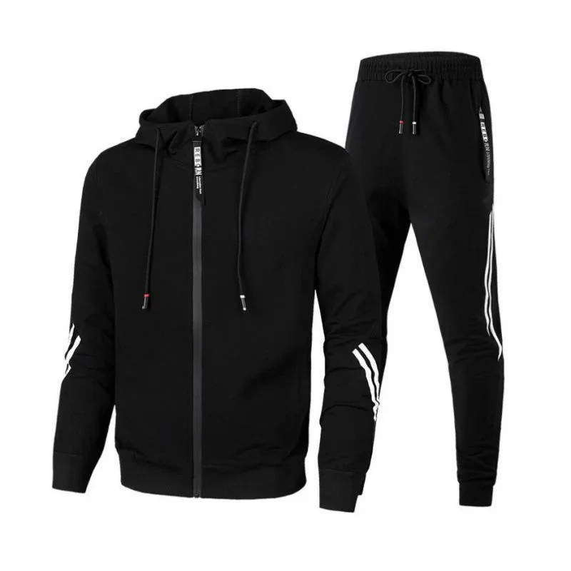 Men Winter Fashion Hoodies Solid Color Suits Tracksuit Winter Warm Clothes Male Casual Hoodie Sets