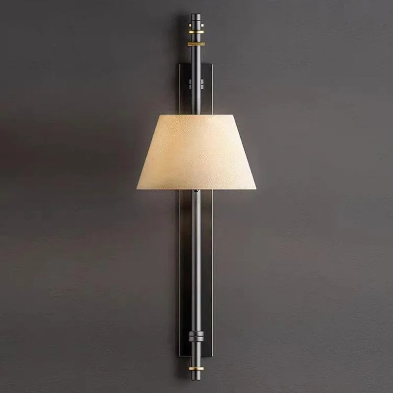 American Home Decor Indoor Light Fixture Sconce Fabric Wall for Dining Bedroom Hotel Livingroom Middle for Easy Installation