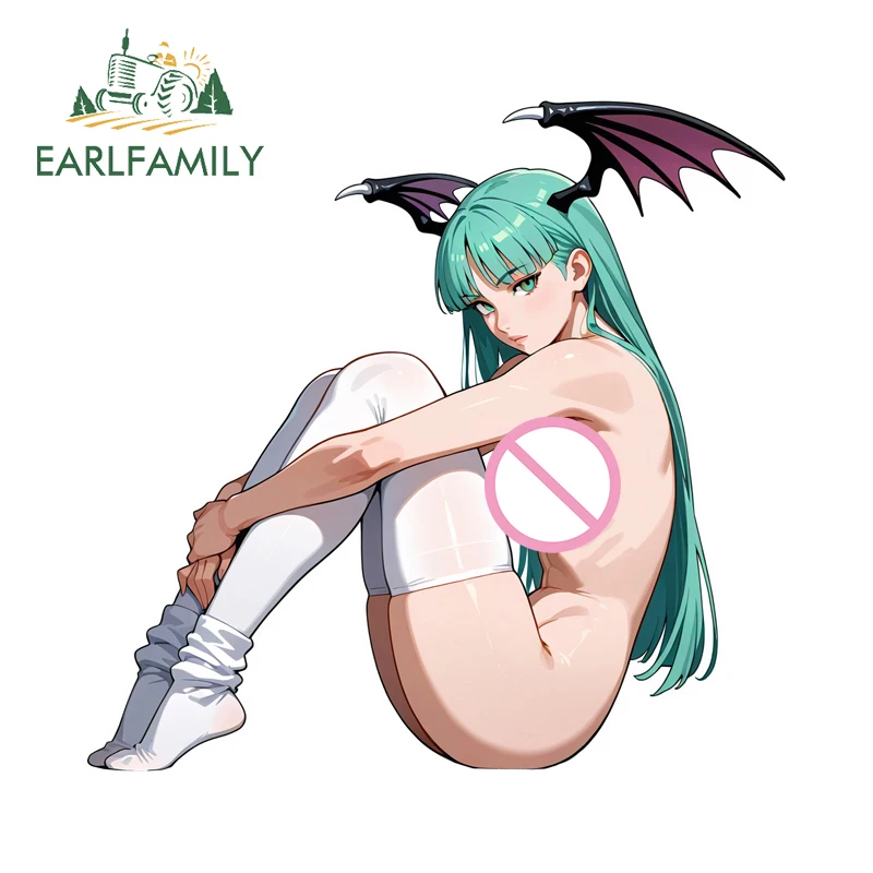 ملصق سيارة شخصي من EARLFAMILY Morrigan NSFW عالي الجودة ملصق زجاج أمامي خلفي مناسب للملحقات الخارجية