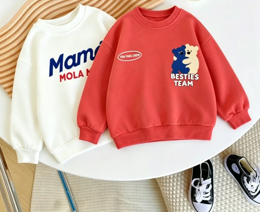 Soft Cotton Versatile Kids Crew Sweatshirt Kid Soft Popular Clothing Wear Kid Autumn Costume Baby Popular Clothing Wear Kid Tops