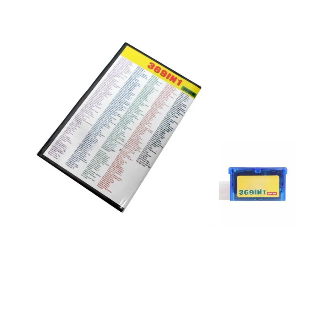 32bit multi Card 369 in 1  Cartridge Collection for GBA NDS NDSL SP English Video Player Tool