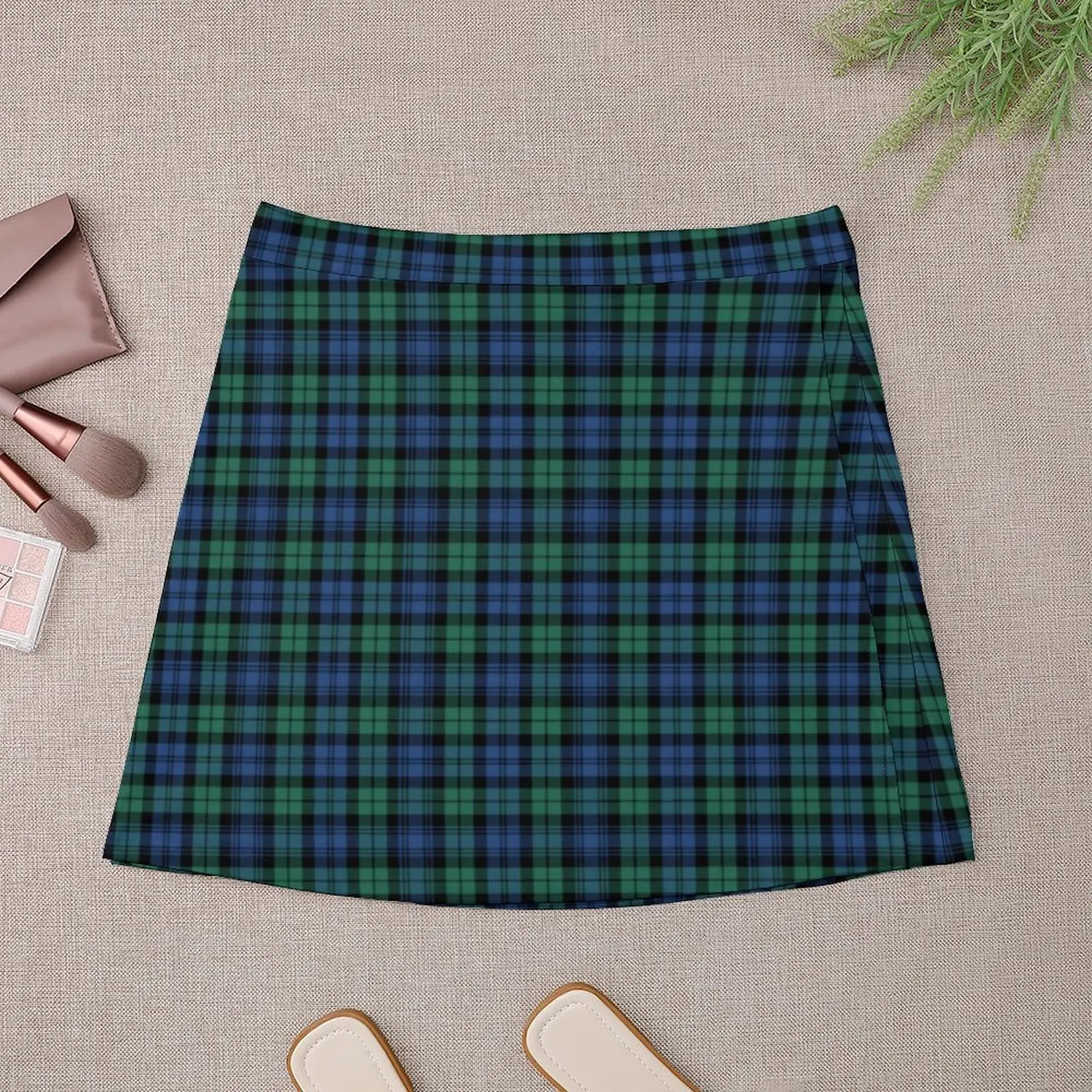 Blue Black Plaid Skirt Summer Vintage Checker Harajuku Casual A-line Skirts Kawaii Mini Skirt Women Design Oversized Clothing