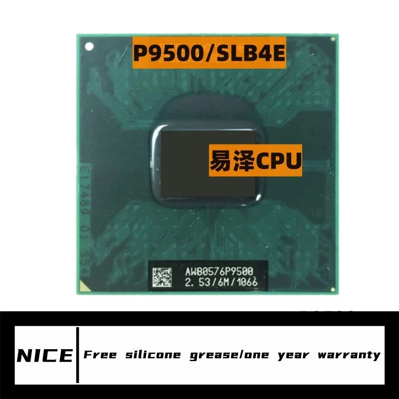 Free shipping Core 2 Duo Mobile P9500 SLB4E SLGE8 2.5 GHz Dual Core Dual Thread CPU Processor 6M 25W PGA478