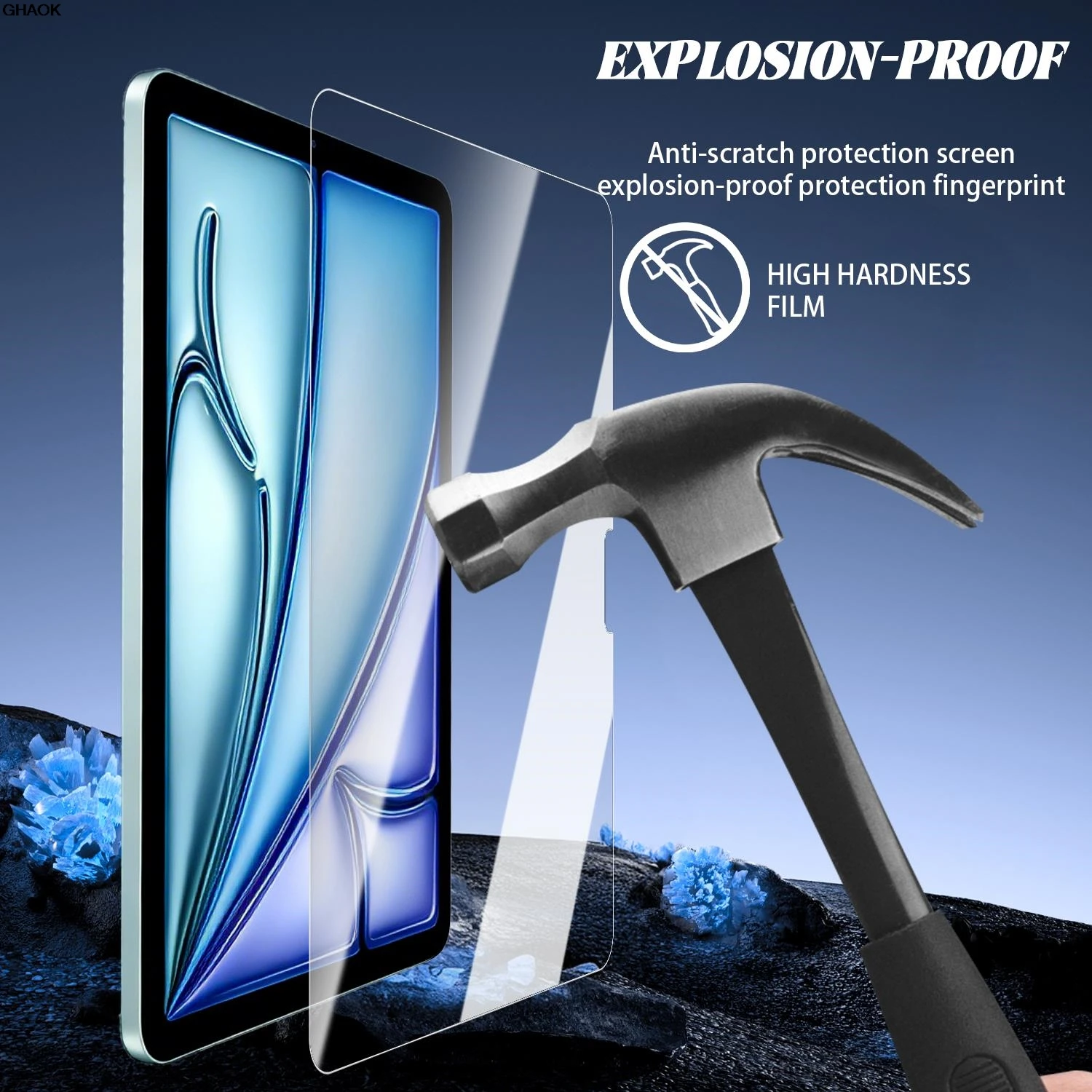 2pcs Tempered Glass Screen Protector For iPad Pro Air 13 11 M4 M2 Air 5 4 12.9 10.2