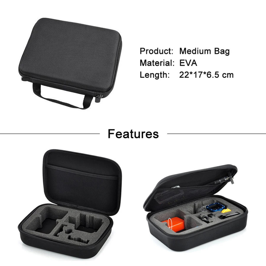 Sport Camera Portable Storage Case Collection Bag for GoPro Hero 11 10 9 8 Session SJCAM Xiaomi Yi 2 4K Mijia Go Pro Accessories