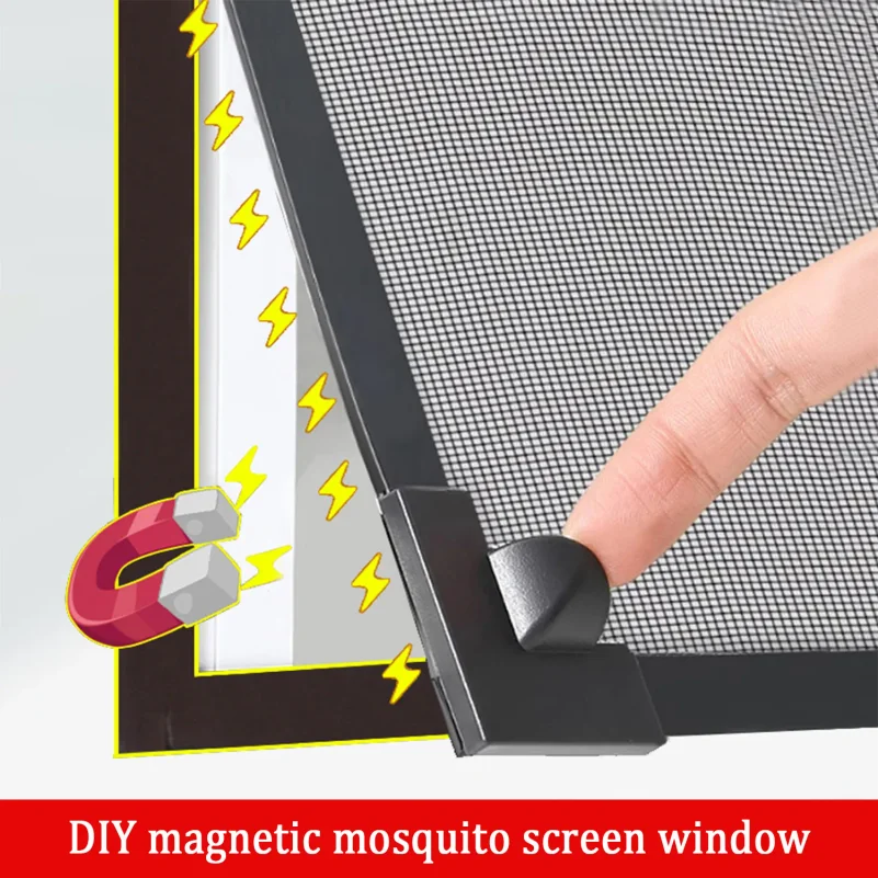 

Magnetic mesh mosquito screen, invisible screen window, self-installation, simple, household use, self-adhesive, magnetic window
