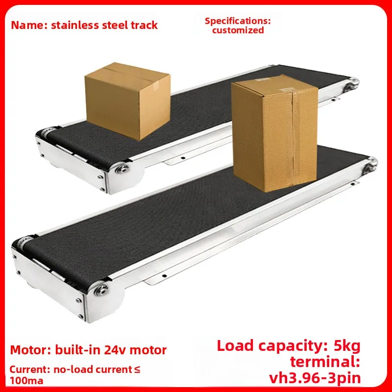 Stainless Steel Vending Machine Conveyor Track – Mini Automated Push-Type Food-Grade Conveyor Belt for Product Dispensing