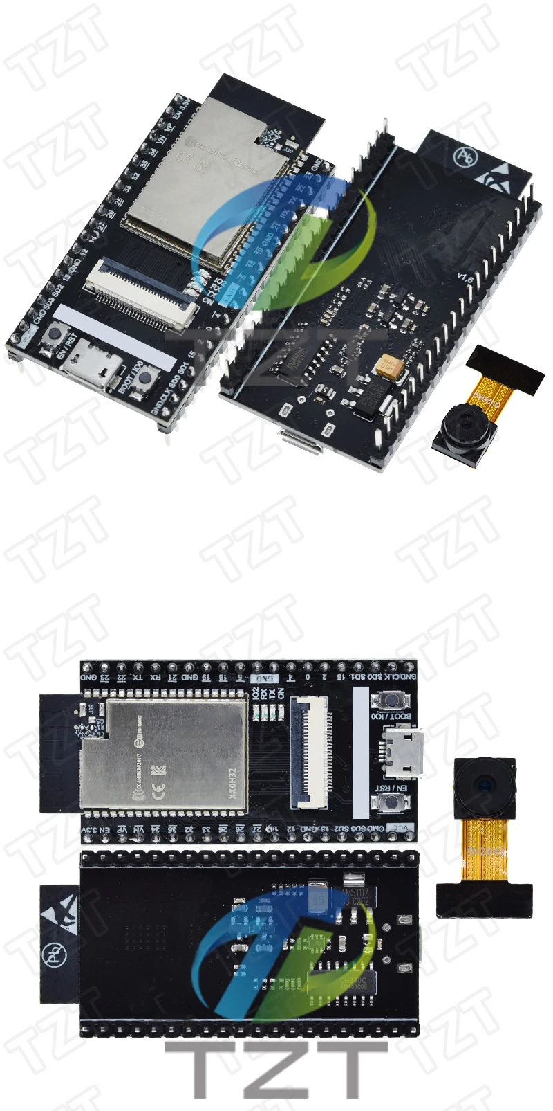 TZT ESP32 Board mit Kamera ESP-32 CAM Kameramodul WiFi-Bluetooth-Modul für Arduino OV3660 – Detail 2