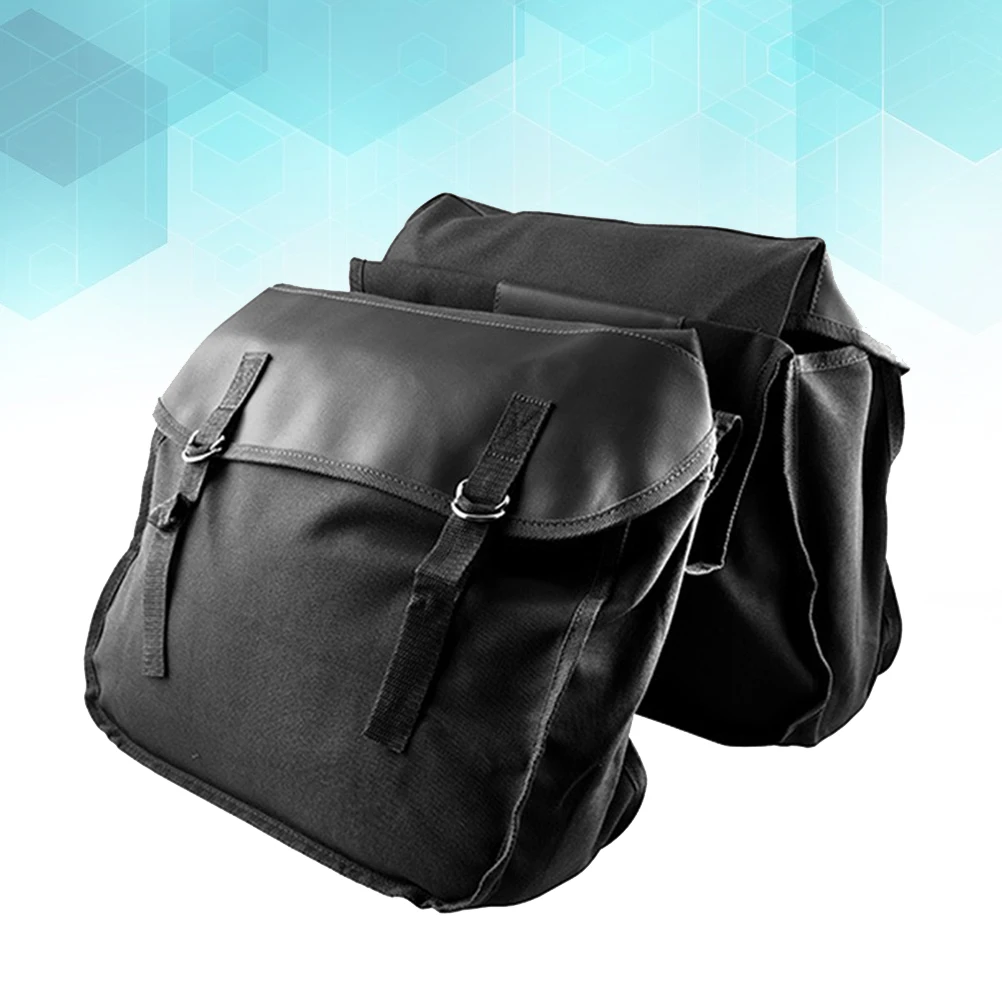 

Cycling Bag Side Saddle Accessories Motorcycle Bike Cargo Universal Bags Canvas