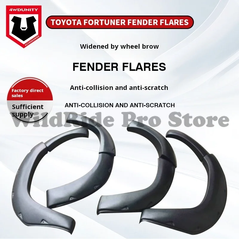 

Прочные текстурированные расширители крыльев из АБС-пластика для Toyota Fortuner 2015+ | Прямые удлинители колесной арки с болтовым приводом