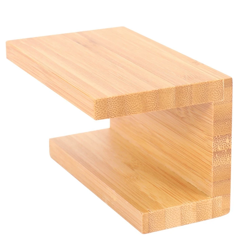 대나무 목재 데스크탑 비즈니스 카드홀더, 튼튼한 명함 디스플레이 스탠드, 사무실용, 남녀공용, 4X